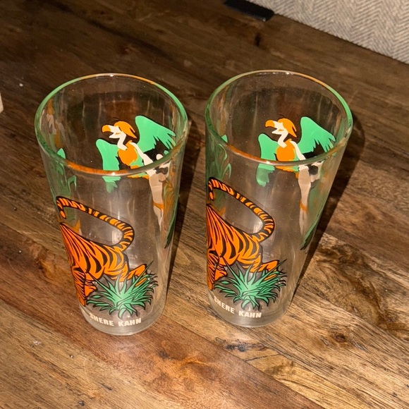 VTG Pepsi/The Jungle Book/Walt Disney World Themed Glasses Set of 2 SHERE KAHN - Picture 8 of 11
